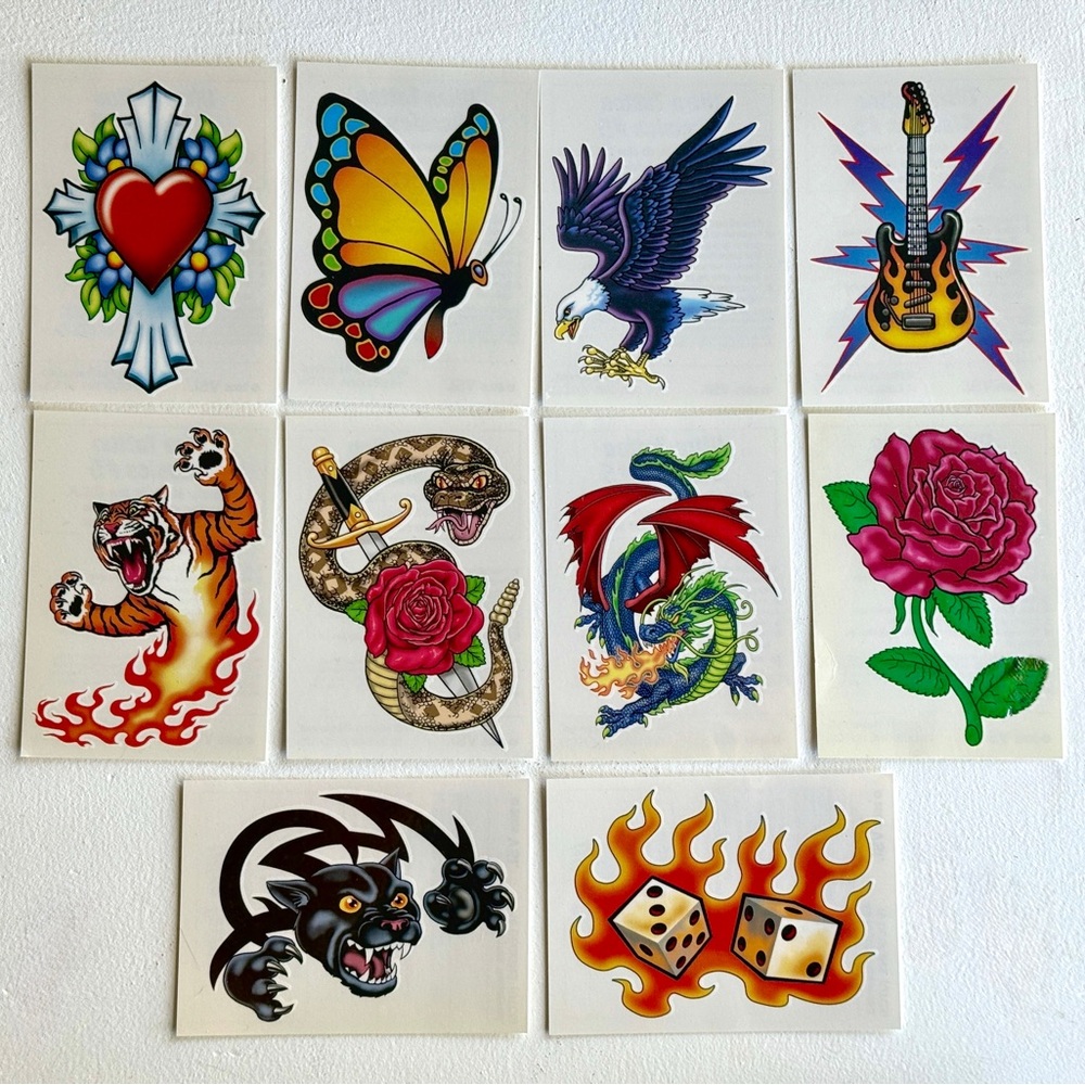 Vintage vending machine temp tattoos, FULL SET (10) ultra tattoo classics #5